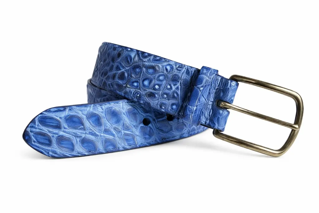 Cintura Blu Imperium Coccodrillo